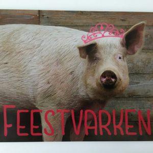 Postkaart feestvarken