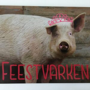 Postkaart feestvarken